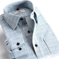 100% Cotton Men Plaid Long-Sleeved Casual Shirt / Flannel Slim Fit Shirt-DTF23-S-JadeMoghul Inc.