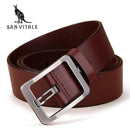 100% Cowhide Genuine Leather Belts for Men Brand Strap Male Pin Buckle Fancy Vintage Cowboy Jeans Cintos Freeshipping-SV 1707 Red Brown-China-105cm-JadeMoghul Inc.