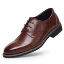 100% Genuine Leather Mens Dress Shoes / High Quality Oxford Shoes-brown-6.5-JadeMoghul Inc.