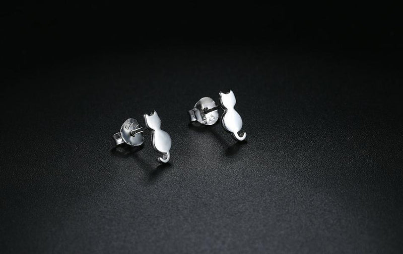 100% Solid 925 Real Sterling Silver Women Stud Earrings--JadeMoghul Inc.