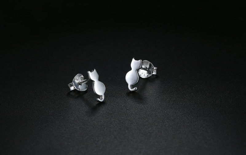 100% Solid 925 Real Sterling Silver Women Stud Earrings--JadeMoghul Inc.