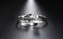 100% Sterling Silver 925 Promise Rings Set With Cubic Zircon-Resizable-Men-JadeMoghul Inc.