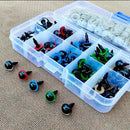 100PCS 8mm 10mm 12mm Mix Color Plastic Animal Safety Eyes For Toys Teddy Bear Stuffed For Dolls Craft Amigurumi Accessories Box AExp