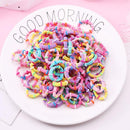 100PCS/Set Girls Candy Colors Nylon Elastic Hair Bands Children Rubber Band Headband Scrunchie Fashion Hair Accessories AExp