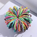 100PCS/Set Girls Candy Colors Nylon Elastic Hair Bands Children Rubber Band Headband Scrunchie Fashion Hair Accessories AExp