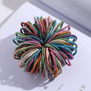 100PCS/Set Girls Candy Colors Nylon Elastic Hair Bands Children Rubber Band Headband Scrunchie Fashion Hair Accessories AExp