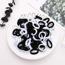 100PCS/Set Girls Candy Colors Nylon Elastic Hair Bands Children Rubber Band Headband Scrunchie Fashion Hair Accessories AExp