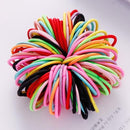 100PCS/Set Girls Candy Colors Nylon Elastic Hair Bands Children Rubber Band Headband Scrunchie Fashion Hair Accessories AExp