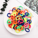 100PCS/Set Girls Candy Colors Nylon Elastic Hair Bands Children Rubber Band Headband Scrunchie Fashion Hair Accessories AExp