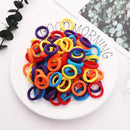 100PCS/Set Girls Candy Colors Nylon Elastic Hair Bands Children Rubber Band Headband Scrunchie Fashion Hair Accessories AExp