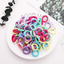 100PCS/Set Girls Candy Colors Nylon Elastic Hair Bands Children Rubber Band Headband Scrunchie Fashion Hair Accessories AExp