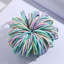 100PCS/Set Girls Candy Colors Nylon Elastic Hair Bands Children Rubber Band Headband Scrunchie Fashion Hair Accessories AExp