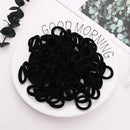 100PCS/Set Girls Candy Colors Nylon Elastic Hair Bands Children Rubber Band Headband Scrunchie Fashion Hair Accessories AExp