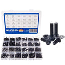 1060pcs M2 M3 M4 M5 Hex Socket Screw Set Carbon Steel Flat Round Cap Head Screws Bolts and Nuts Assortment Kit with Storage Box AExp