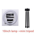10inch Photography LED Selfie Ring Light 26cm Dimmable Camera Phone Ring Lamp With Stand Tripods For Makeup Video Live Studio AExp
