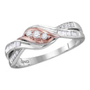 10k 2-tone Gold Women's Diamond 3-stone Bridal Ring - FREE Shipping (US/CA)-Gold & Diamond Engagement & Anniversary Rings-5-JadeMoghul Inc.