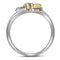 10k 2-tone White Gold Women's Diamond 2 Hearts Ring - FREE Shipping (US/CA)-Gold & Diamond Heart Rings-5-JadeMoghul Inc.