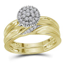 10k Gold Diamond His & Hers Matching Trio Wedding Ring Set - FREE Shipping (US/CA)-Gold & Diamond Trio Sets-5-JadeMoghul Inc.