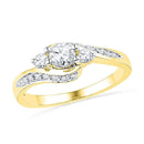 10k Gold Women's Round Diamond Wedding Ring - FREE Shipping (US/CA)-Gold & Diamond Engagement & Anniversary Rings-5-JadeMoghul Inc.