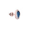 10k Rose Gold Women's Blue Diamond Oval Cluster Earrings-Gold & Diamond Earrings-JadeMoghul Inc.