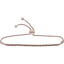 10k Rose Gold Women's Brown Diamond Bolo Bracelet - FREE Shipping (US/CA)-Gold & Diamond Bracelets-JadeMoghul Inc.