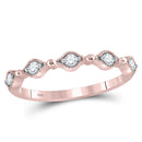 10k Rose Gold Women's Diamond Contour Stackable Ring-Gold & Diamond Rings-8.5-JadeMoghul Inc.
