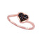 10k Rose Gold Women's Red Diamond Heart Cluster Ring - FREE Shipping (US/CA)-Gold & Diamond Heart Rings-6.5-JadeMoghul Inc.