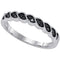 10k White Gold Black Diamond Women's Anniversary Ring - FREE Shipping (US/CA)-Gold & Diamond Bands-7-JadeMoghul Inc.