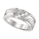 10k White Gold Men's Diamond Anniversary Band - FREE Shipping (US/CA)-Gold & Diamond Wedding Jewelry-8-JadeMoghul Inc.