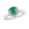 10k White Gold Women's Lab-Created Emerald & Diamond Ring - FREE Shipping (US/CA)-Gold & Diamond Fashion Rings-5-JadeMoghul Inc.