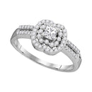 10k White Gold Women's Princess Diamond Solitaire Wedding Ring - FREE Shipping (US/CA)-Gold & Diamond Engagement & Anniversary Rings-6-JadeMoghul Inc.