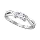 10k White Gold Women's Round Diamond Solitaire Anniversary Ring - FREE Shipping (US/CA)-Gold & Diamond Engagement & Anniversary Rings-7-JadeMoghul Inc.