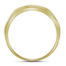 10kt Two-tone Yellow Gold Mens Round Diamond Grooved Wedding Band Ring 1/4 Cttw-Gold & Diamond Wedding Jewelry-9.5-JadeMoghul Inc.
