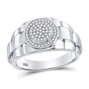 10kt White Gold Men's Diamond Cluster Ring-Gold & Diamond Men Rings-11-JadeMoghul Inc.
