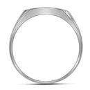 10kt White Gold Men's Round Pave-set Diamond Square Cluster Ring 1/4 Cttw - FREE Shipping (US/CAN)-Gold & Diamond Men Rings-8-JadeMoghul Inc.