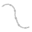 10kt White Gold Women's Diamond Sparkling Faceted Fashion Bracelet 1/3 Cttw-Gold & Diamond Bracelets-JadeMoghul Inc.
