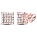 10kt White Gold Women's Emerald Solitaire Stackable Ring-Earrings-JadeMoghul Inc.