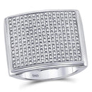 10kt White Gold Women's Emerald Solitaire Stackable Ring-Gold & Diamond Men Rings-9.5-JadeMoghul Inc.
