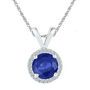 10kt White Gold Women's Emerald Solitaire Stackable Ring-Gold & Diamond Pendants & Necklaces-JadeMoghul Inc.