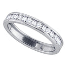 10kt White Gold Women's Emerald Solitaire Stackable Ring-Gold & Diamond Wedding Jewelry-JadeMoghul Inc.