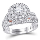 10kt White Gold Women's Emerald Solitaire Stackable Ring-Gold & Diamond Wedding Jewelry-JadeMoghul Inc.