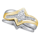 10kt White Gold Women's Marquise Diamond Bridal Wedding Engagement Ring Band Set 1/5 Cttw - FREE Shipping (US/CAN)-Wedding Jewelry-5-JadeMoghul Inc.