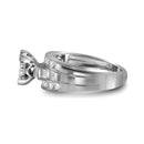 10kt White Gold Women's Princess Diamond Cluster Bridal Wedding Engagement Ring 1/2 Cttw - FREE Shipping (US/CAN)-Gold & Diamond Engagement & Anniversary Rings-8-JadeMoghul Inc.
