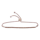 10kt White Gold Women's Round Brown Color Enhanced Diamond Bolo Bracelet 2.00 Cttw - FREE Shipping (US/CAN)-Gold & Diamond Bracelets-JadeMoghul Inc.