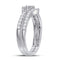 10kt White Gold Women's Round Diamond 2-stone Bridal Wedding Engagement Ring Band Set 1-2 Cttw - FREE Shipping (US/CAN)-Gold & Diamond Wedding Ring Sets-JadeMoghul Inc.