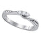 10kt White Gold Womens Round Diamond 3-stone Bridal Wedding Engagement Ring 1/6 Cttw - FREE Shipping (US/CAN)-Gold & Diamond Engagement & Anniversary Rings-5-JadeMoghul Inc.