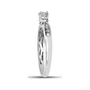 10kt White Gold Women's Round Diamond 3-stone Bridal Wedding Engagement Ring 3/8 Cttw - FREE Shipping (US/CAN)-Gold & Diamond Engagement & Anniversary Rings-5-JadeMoghul Inc.