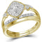 10kt White Gold Womens Round Diamond Bridal Wedding Engagement Ring Band Set 1/3 Cttw-Gold & Diamond Wedding Ring Sets-5-JadeMoghul Inc.