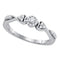 10kt White Gold Women's Round Diamond Cluster Promise Bridal Ring 1/5 Cttw - FREE Shipping (US/CAN)-Gold & Diamond Promise Rings-5.5-JadeMoghul Inc.