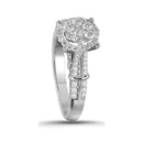 10kt White Gold Women's Round Diamond Flower Cluster Bridal Wedding Engagement Ring 5/8 Cttw - FREE Shipping (US/CAN)-Gold & Diamond Engagement & Anniversary Rings-5-JadeMoghul Inc.